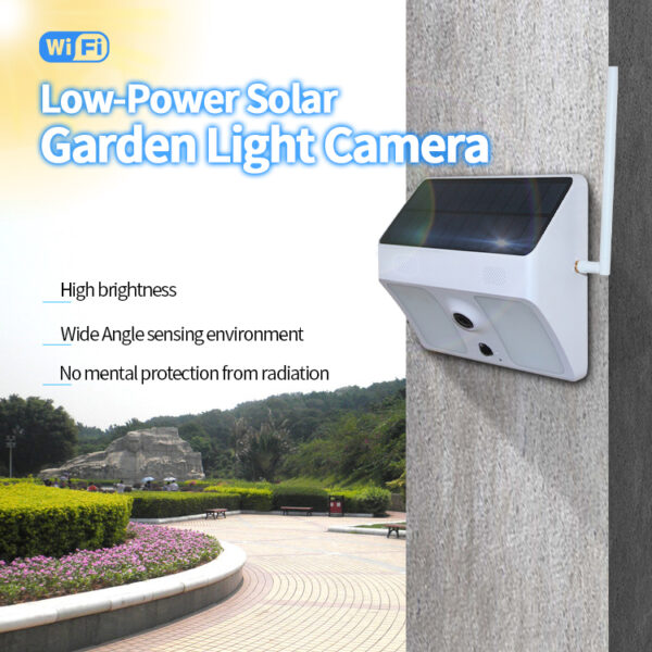 Garden Light 1080P Low Power Solar Powered Outdoor Wireless IP WiFi Camera - Image 6